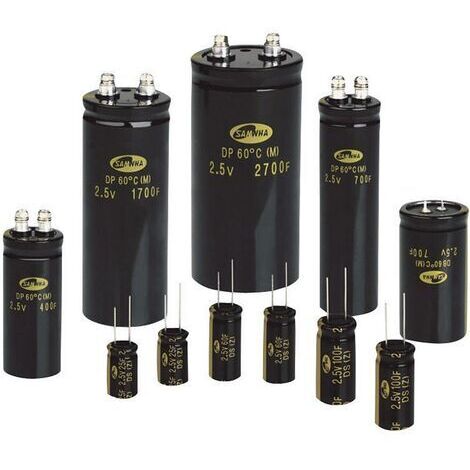 Condensateur Green-Cap Samwha DB0E407M35060HA 400 F 2.5 V/DC 20 % (Ø x L) 35 mm x 60 mm 1 pc(s) (1/2)