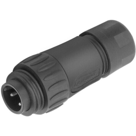 Cosse électrique mâle droit 3 pôles + PE – Section max. 2.5 mm² – Indice de protection IP67 – Température max. +125 °C – Amphenol (1/3)