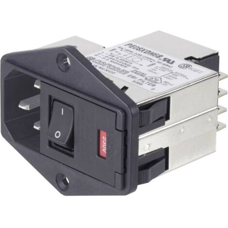 Filtre d'alimentation TE Connectivity 8-6609107-1 avec interrupteur, avec 2 fusibles, avec connecteur femelle pour appa (1/3)