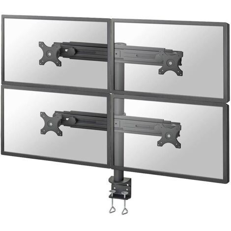 Neomounts FPMA-D700D4 support bureau noir quatre écrans (1/5)