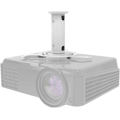 Support plafond pour projecteur Neomounts BEAMER-C80WHITE réglable en hauteur, inclinable, rotatif blanc (1/4)