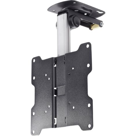Support TV plafond mobile 43 cm (17") – Réglable en hauteur – Capacité 20 kg – Inclinaison -90°/+30° – Compatible VESA jusqu'à 200x200 mm – Speaka Professional (1/7)