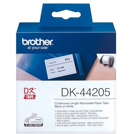 Brother Ruban papier amovible blanc