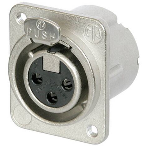 XLR embase femelle, contacts droits Neutrik NC3FD-LX-M3 Nombre de pôles: 3 argent 1 pc(s) X39979 (1/2)