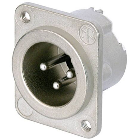 XLR embase mâle, contacts droits Neutrik NC3MD-LX-M3 Nombre de pôles: 3 argent 1 pc(s) X39999 (1/2)