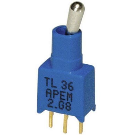 Interrupteur à levier 1 x On/On APEM TL36P005000 20 V DC/AC 0.02 A à accrochage 1 pc(s) D77762 (1/3)