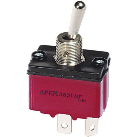 Interrupteur à levier 1 x (On)/Off/(On) APEM 3637NF/2 250 V/AC 6 A momentané/0/momentané 1 pc(s) (1/4)