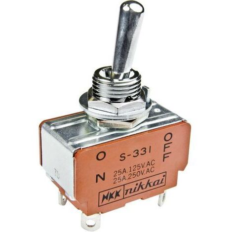 Interrupteur à levier 2 x On/(On) NKK Switches S335 125 V/AC 15 A à rappel 1 pc(s) D70260 (1/2)