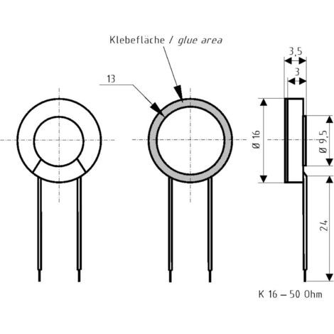 Visaton K 16 - 50 Ohm 2816 16 mm 1 pc(s)