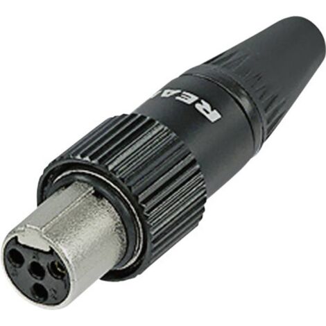 XLR miniature femelle, droit Rean AV RT4FCT-B Nombre de pôles: 4 noir 1 pc(s) D93829 (1/2)