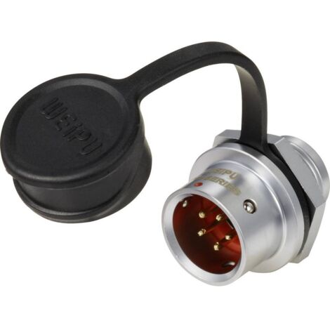 circulaire mâle, droit Ø 12 5 pôles 180 V/AC 5 A IP67 Push-Pull Weipu SF1212/P5 D98589 (1/4)