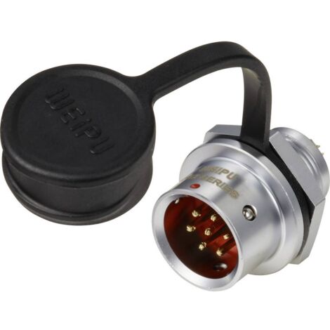 circulaire mâle, droit Ø 12 7 pôles 125 V/AC 5 A IP67 Push-Pull Weipu SF1212/P7 D98502 (1/4)