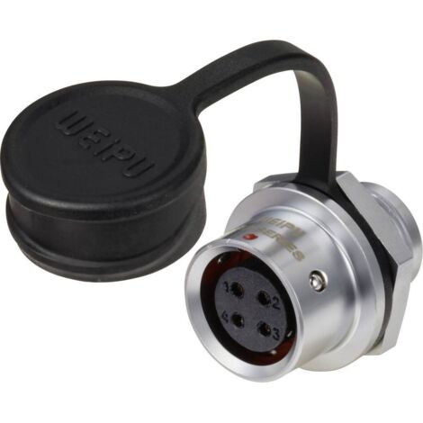 circulaire femelle, droit Ø 12 4 pôles 200 V/AC 5 A IP67 Push-Pull Weipu SF1212/S4 (1/4)