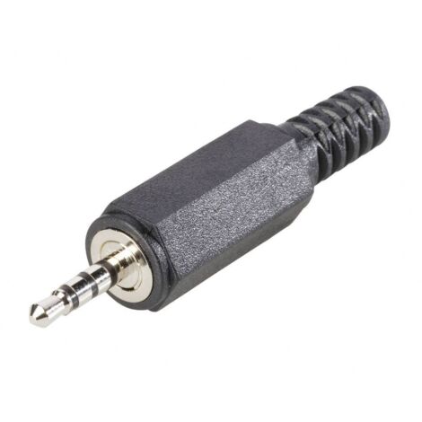 Jack 2.5 mm mâle, droit BKL Electronic 1107020 Nombre de pôles: 4 stéréo noir 1 pc(s) D27465 (1/2)