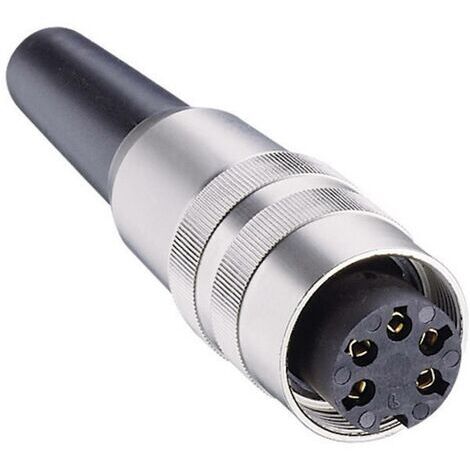 Connecteur rond DIN femelle, droit Lumberg KV 60 Nombre de pôles: 6 argent 1 pc(s) (1/2)