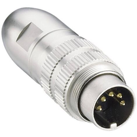 Connecteur rond DIN mâle, droit Lumberg 0332 04 Nombre de pôles: 4 argent 1 pc(s) D25699 (1/3)