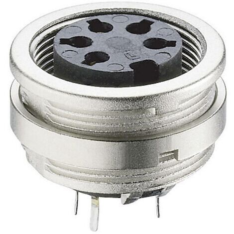 Connecteur rond DIN embase femelle, verticale Lumberg KFR 40 Nombre de pôles: 4 argent 1 pc(s) (1/3)