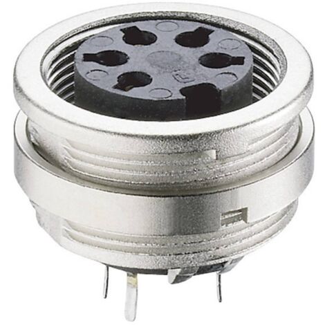 Connecteur rond DIN embase femelle, verticale Lumberg KFR 50/6 Nombre de pôles: 5 argent 1 pc(s) (1/3)