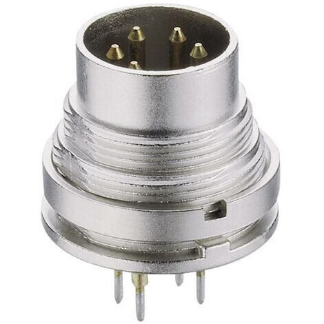Connecteur rond DIN embase mâle verticale Lumberg SGR 50 Nombre de pôles: 5 argent 1 pc(s) D25687 (1/3)