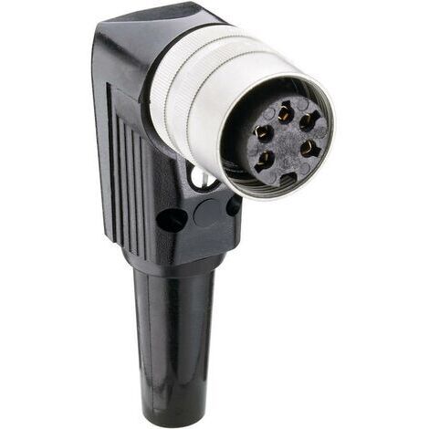 Connecteur rond DIN femelle, coudé Lumberg WKV 40 Nombre de pôles: 4 argent 1 pc(s) D22986 (1/3)