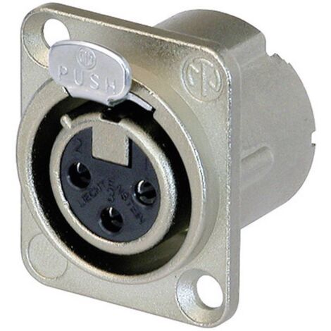 XLR embase femelle, contacts droits Neutrik NC3FD-LX Nombre de pôles: 3 argent 1 pc(s) D21394 (1/2)