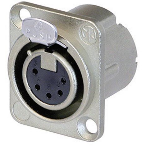 XLR embase femelle, contacts droits Neutrik NC5FD-LX Nombre de pôles: 5 argent 1 pc(s) (1/2)