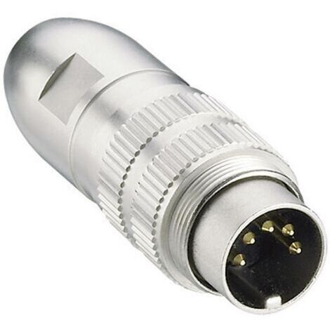 Connecteur rond DIN mâle, droit Lumberg 0331 04 Nombre de pôles: 4 argent 1 pc(s) D21437 (1/4)