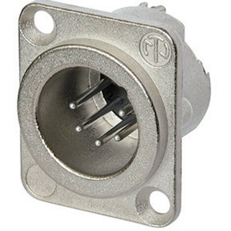 XLR embase mâle, contacts droits Neutrik NC5MD-LX Nombre de pôles: 5 argent 1 pc(s) D21446 (1/2)