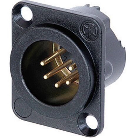 XLR embase mâle, contacts droits Neutrik NC5MD-LX-B Nombre de pôles: 5 noir 1 pc(s) D21696 (1/2)