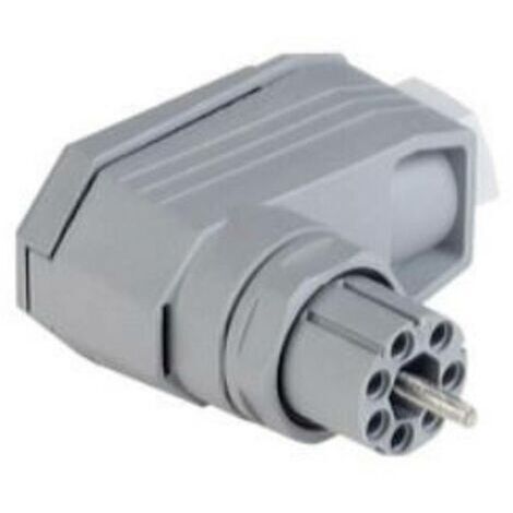 Hirschmann 931 553-106-1 Connecteur d'alimentation N femelle, coudé Nombre total de pôles: 6 + PE 5 A gris 1 pc(s) D21030 (1/5)