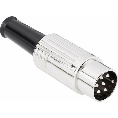 Connecteur rond DIN mâle, droit BKL Electronic 0208026 Nombre de pôles: 8 argent 1 pc(s) D23184 (1/3)