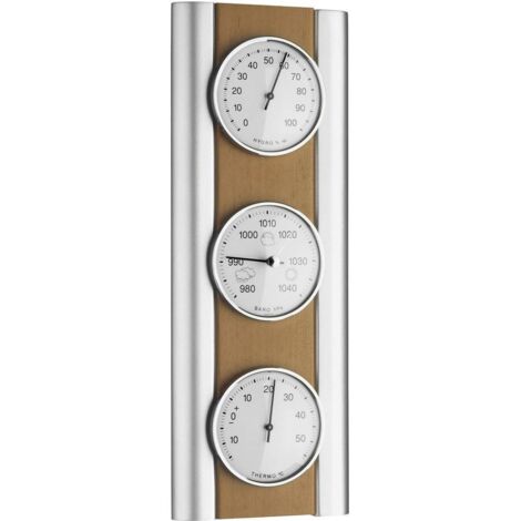 Station météo analogique analogique TFA Dostmann 20.1053.17 hêtre, argent W63622 (1/2)
