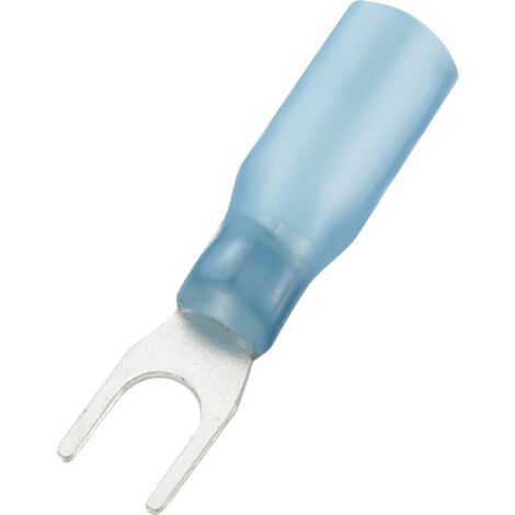 Conrad Components 93014c511 Cosse à fourche avec gaine thermorétractable 1.50 mm² 2.50 mm² Ø du trou=3.2 mm partielleme