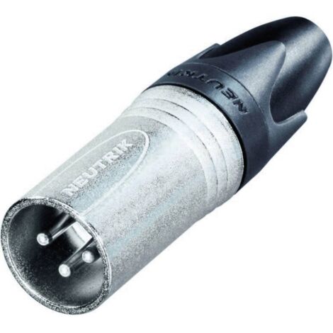 XLR mâle, droit Neutrik NC3MXX Nombre de pôles: 3 argent 1 pc(s) D28082 (1/2)