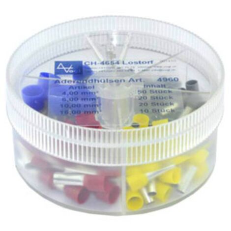 Assortiment d'embouts simples Vogt Verbindungstechnik 737086 gris, jaune, rouge, bleu 100 pc(s) (1/2)