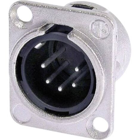 XLR embase mâle, contacts droits Neutrik NC5MDL1 Nombre de pôles: 5 argent 1 pc(s) D24064 (1/2)