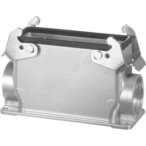 Amphenol C146 10N024 500 2 boîtiers de socle 1 sortie de câble, avec embout fileté, 2 barres transversales, forme haute (1/2)