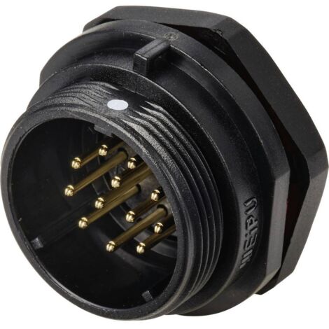 Connecteur pour montage en facade embase mâle 12 pôles 5 A 400 V/AC IP68 Weipu SP2112 / P 12 D26154 (1/4)