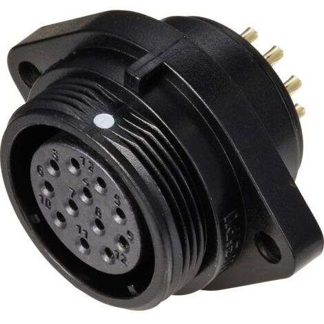 Connecteur pour montage en facade embase femelle 12 pôles 5 A 400 V/AC IP68 Weipu SP2113 / S 12 (1/4)