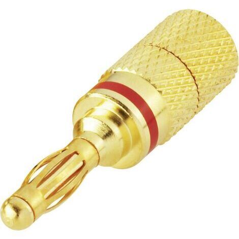 Fiche banane mâle Ø de la broche: 4 mm BKL Electronic 0103029 rouge 1 pc(s) D15983 (1/2)