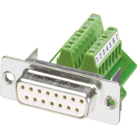 SUB-D femelle 15 pôles Phoenix Contact 1688094 180 ° raccord à vis 1 pc(s) (1/2)