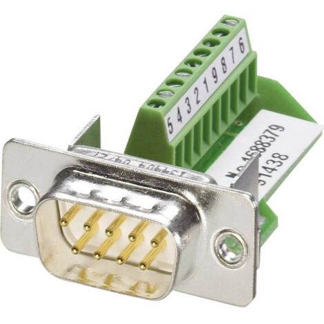 SUB-D mâle 9 pôles Phoenix Contact 1688379 180 ° raccord à vis 1 pc(s) (1/2)