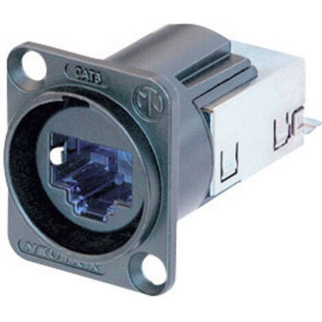 Embase femelle EtherCon® RJ45 CAT6 Neutrik NE8FDY-C6-B RJ45 embase femelle NE8FDY-C6-B Pôle: 8P8C noir 1 pc(s) (1/2)