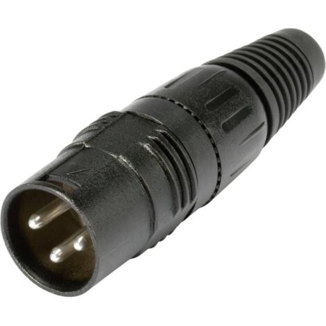 XLR mâle, droit Hicon HI-X3MT Nombre de pôles: 3 noir 1 pc(s) D14137 (1/2)