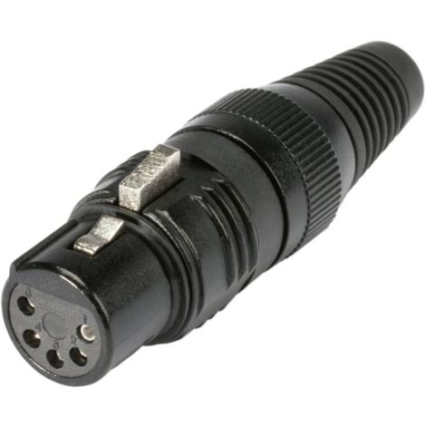 XLR femelle, droit Hicon HI-X5CF-M Nombre de pôles: 5 noir 1 pc(s) D10720 (1/2)