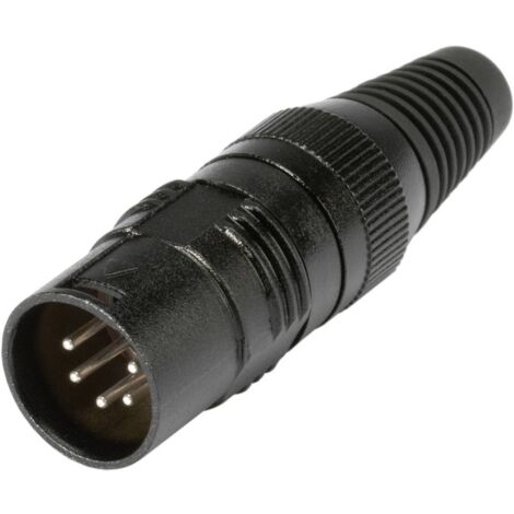 XLR mâle, droit Hicon HI-X5CM-M Nombre de pôles: 5 noir 1 pc(s) D10271 (1/2)