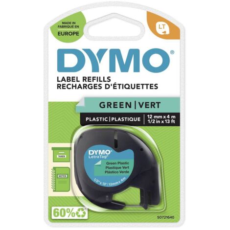 DYMO LT Couleur de ruban: vert Couleur de police: noir 12 mm 4 m S0721640