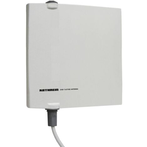 Antenne plate DVB-T/T2 active 18 dB – Amplificateur intégré – Polarisation horizontale et verticale – Montage mural ou sur mât – Kathrein (1/3)