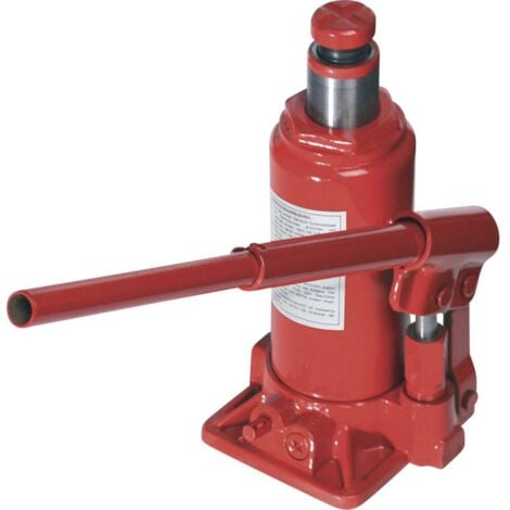 Brüder Mannesmann – Cric hydraulique 3t – Capacité de levage 180-350 mm – Métal robuste – Vanne de surcharge de sécurité – Pour véhicules légers et lourds - C52268