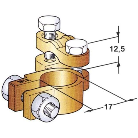 Bornes polaires de batterie ESKA 1506110 (l x H x P) 48 x 20 x 58 mm 1 pc(s)